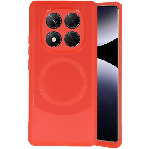 Durukar®   Redmi Note 14 Pro 4G Kılıf Maya Karbon Kapak - Kırmızı