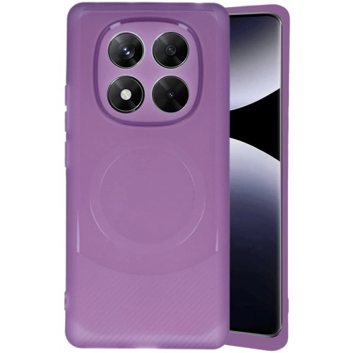 Durukar®   Redmi Note 14 Pro 4G Kılıf Maya Karbon Kapak - Mürdüm