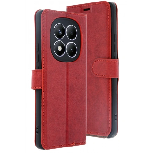 Durukar®   Redmi Note 14 Pro 4G Kılıf Trend S Plus Kapaklı Kılıf - Kırmızı