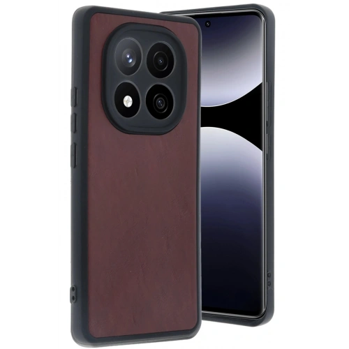 Durukar®   Redmi Note 14 Pro 5G Kılıf Aras Deri Kapak - Bordo