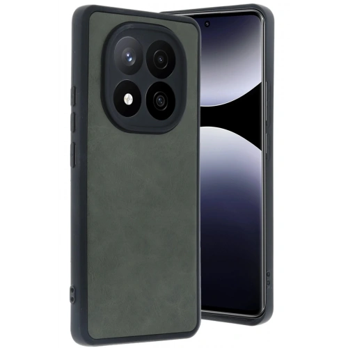 Durukar®   Redmi Note 14 Pro 5G Kılıf Aras Deri Kapak - Koyu Yeşil