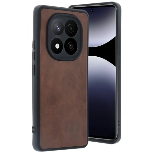 Durukar®   Redmi Note 14 Pro 5G Kılıf Aras Deri Kapak - Taba
