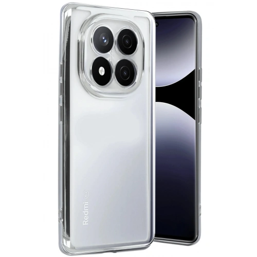 Durukar®   Redmi Note 14 Pro 5G Kılıf  Lensli Silikon - Gümüş