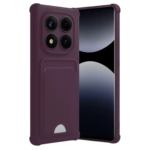 Durukar®   Redmi Note 14 Pro Plus Kelvin Kartvizitli Silikon - Derin Mor