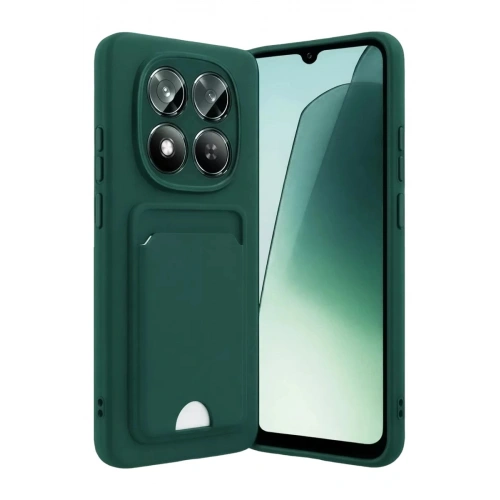 Durukar®   Redmi Note 15 Pro 4G Kelvin Kartvizitli Silikon - Koyu Yeşil