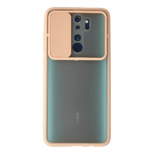 Durukar®   Redmi Note 8 Pro Kılıf Palm Buzlu Kamera Sürgülü Silikon - Pembe
