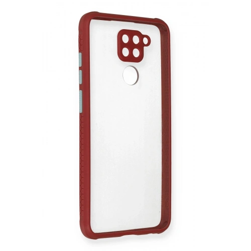 Durukar®   Redmi Note 9 Kılıf Miami Şeffaf Silikon - Fuşya