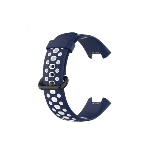 Durukar®   Redmi Watch 2 Spor Delikli Kordon - Lacivert-Beyaz