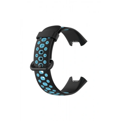 Durukar®   Redmi Watch 2 Spor Delikli Kordon - Siyah-Mavi