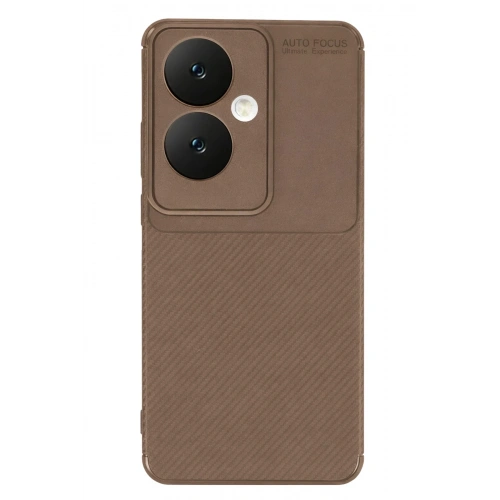 Durukar®   Reno 11F Kılıf Auto Focus Karbon Kapak - Kahverengi