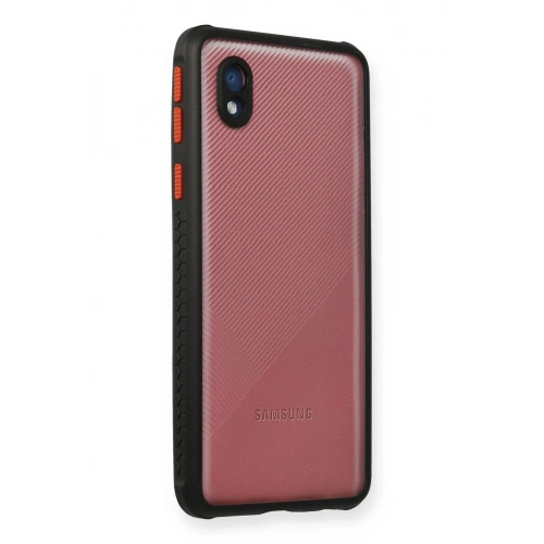 Durukar®  Samsung Galaxy A01 Core Kılıf Miami Şeffaf Silikon - Siyah