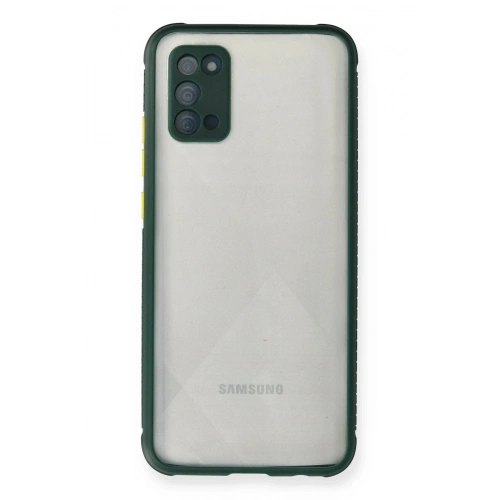 Durukar®  Samsung Galaxy A02S Kılıf Miami Şeffaf Silikon - Koyu Yeşil
