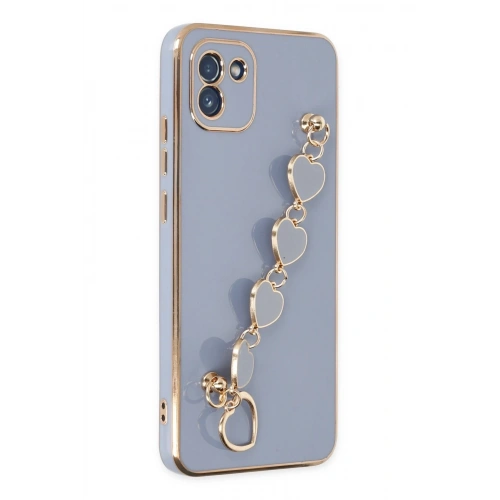 Durukar®  Samsung Galaxy A03 Kılıf Esila Silikon - Gri