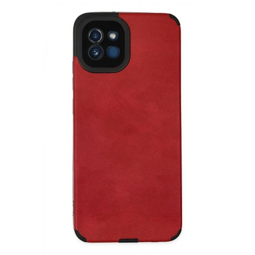Durukar®  Samsung Galaxy A03 Kılıf Loop Deri Silikon - Kırmızı