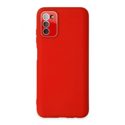 Durukar®  Samsung Galaxy A03S Kılıf Lansman Glass Kapak - Kırmızı