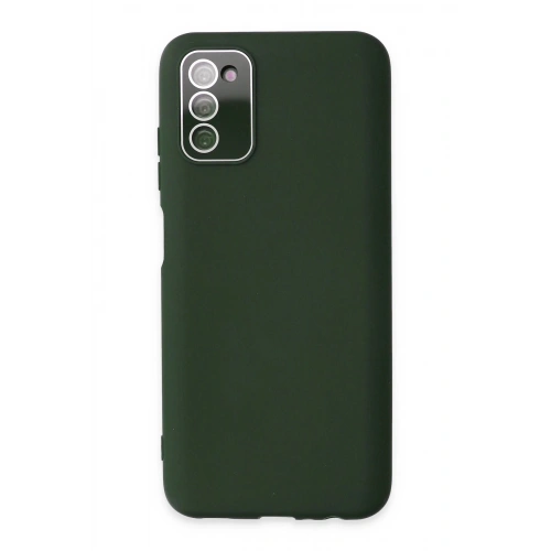 Durukar®  Samsung Galaxy A03S Kılıf Lansman Glass Kapak - Koyu Yeşil