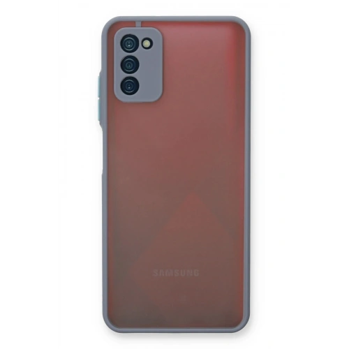 Durukar®  Samsung Galaxy A03S Kılıf Montreal Silikon Kapak - Gri