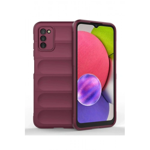 Durukar®  Samsung Galaxy A03S Kılıf Optimum Silikon - Bordo