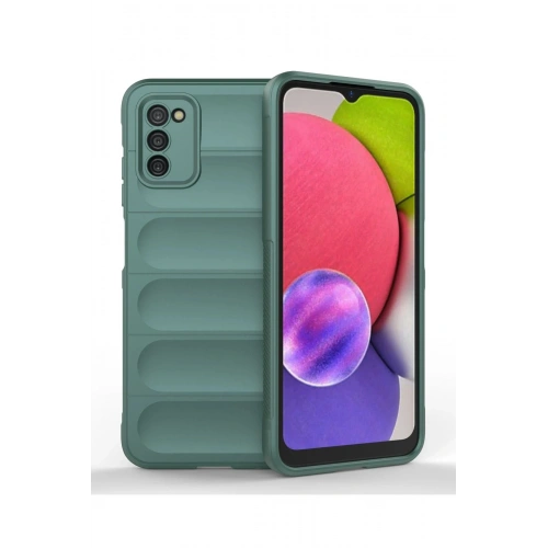 Durukar®  Samsung Galaxy A03S Kılıf Optimum Silikon - Koyu Yeşil