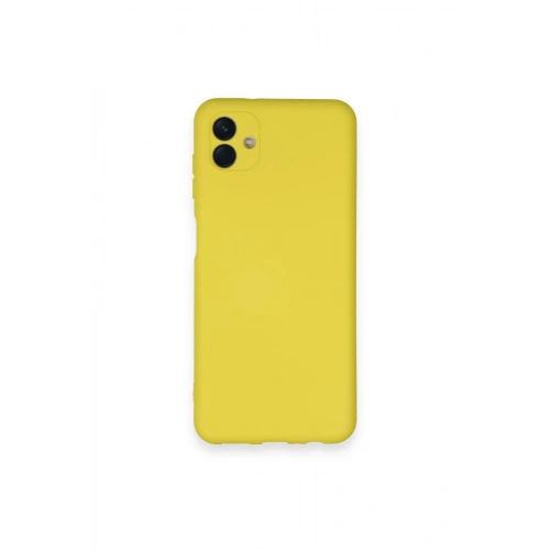 Durukar®  Samsung Galaxy A04 Kılıf Nano içi Kadife Silikon - Sarı