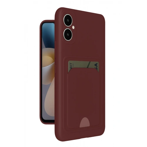 Durukar®  Samsung Galaxy A05 Kelvin Kartvizitli Silikon - Bordo