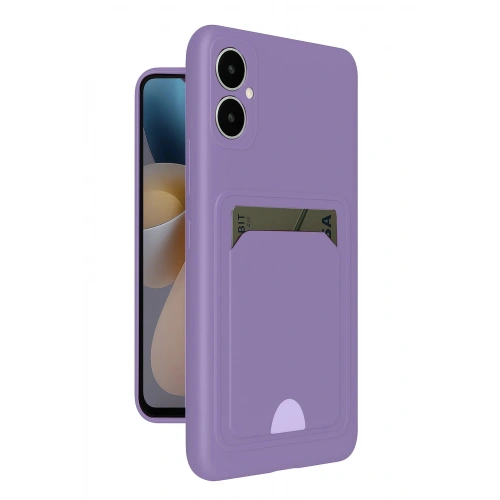 Durukar®  Samsung Galaxy A05 Kelvin Kartvizitli Silikon - Lila