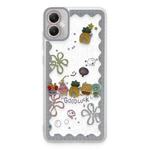 Durukar®  Samsung Galaxy A05 Kılıf Sweet Desenli Silikon Kapak - Açık Mavi