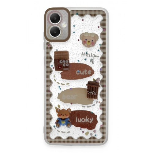 Durukar®  Samsung Galaxy A05 Kılıf Sweet Desenli Silikon Kapak - Şeffaf