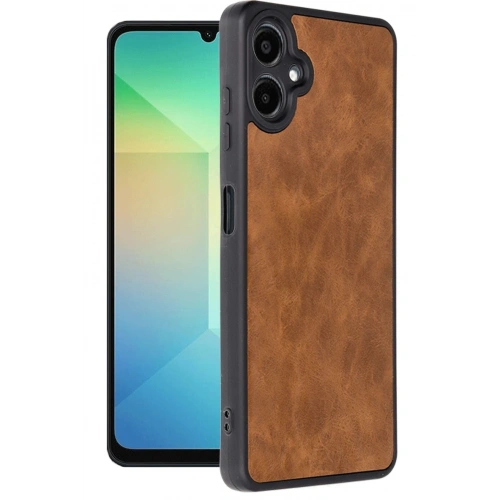 Durukar®  Samsung Galaxy A06 Kılıf Aras Deri Kapak - Taba