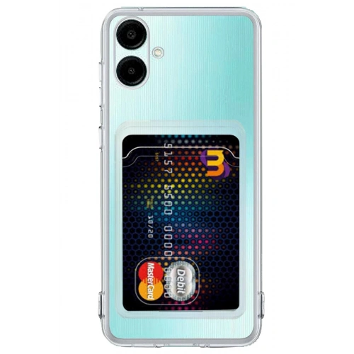 Durukar®  Samsung Galaxy A06 Kılıf Kart Şeffaf Silikon - Şeffaf