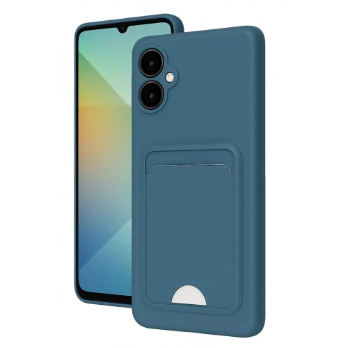 Durukar®  Samsung Galaxy A06 Kılıf Kelvin Kartvizitli Silikon - Mavi