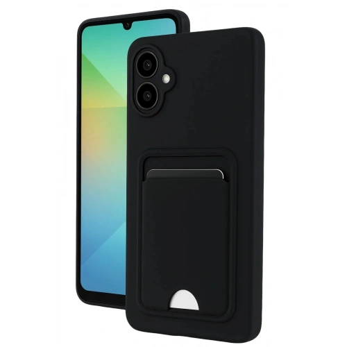 Durukar®  Samsung Galaxy A06 Kılıf Kelvin Kartvizitli Silikon - Siyah