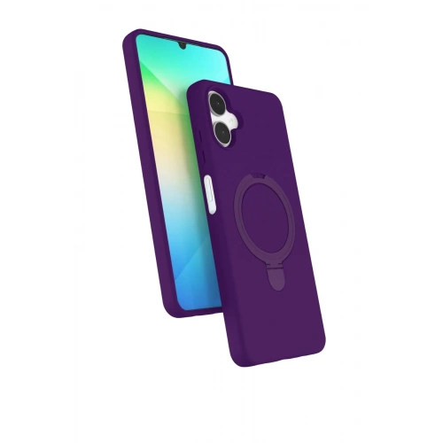 Durukar®  Samsung Galaxy A06 Regal Magsafe Standlı Kapak - Derin Mor