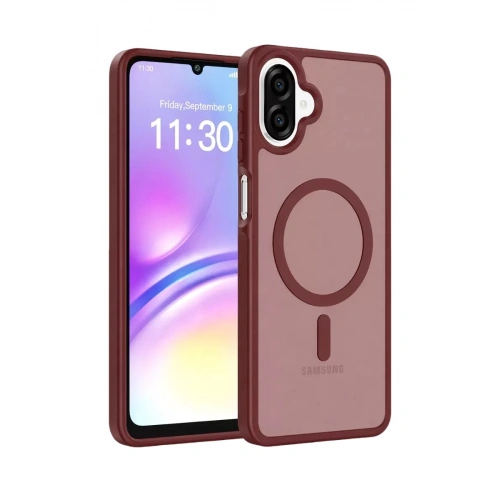 Durukar®  Samsung Galaxy A07 4G Jota Magsafe Kapak - Bordo
