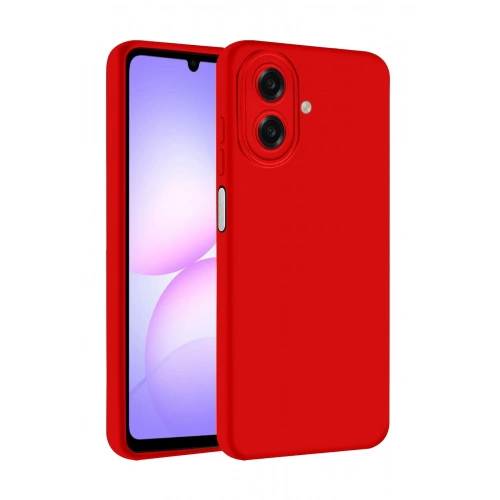 Durukar®  Samsung Galaxy A07 4G Nano içi Kadife Silikon - Kırmızı