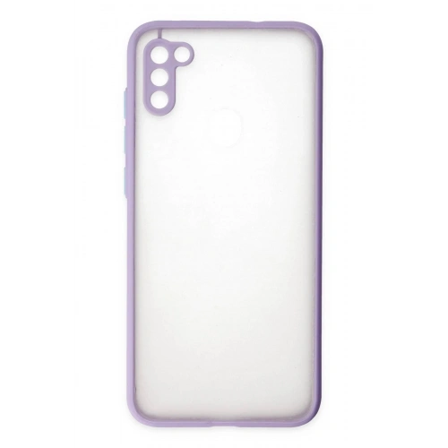 Durukar®  Samsung Galaxy A11 Kılıf Montreal Silikon Kapak - Mor