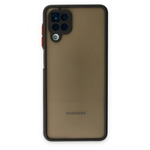 Durukar®  Samsung Galaxy A12 Kılıf Montreal Silikon Kapak - Siyah