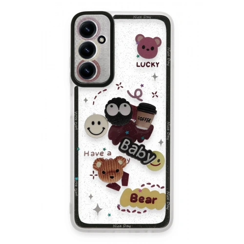 Durukar®  Samsung Galaxy A14 4G Kılıf Sweet Desenli Silikon Kapak - Sarı