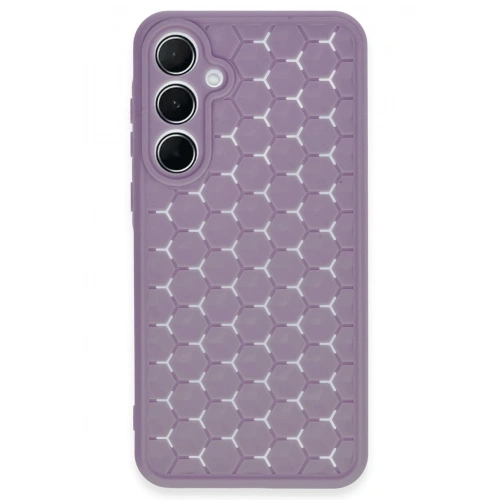 Durukar®  Samsung Galaxy A15 4G Kılıf Petek Silikon Kapak - Lila