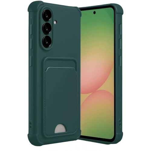 Durukar®  Samsung Galaxy A17 5G Kelvin Kartvizitli Silikon - Koyu Yeşil