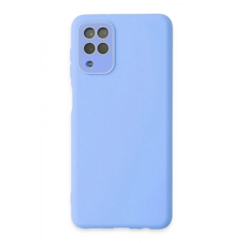 Durukar®  Samsung Galaxy A22 Kılıf Lansman Glass Kapak - Mavi