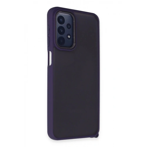 Durukar®  Samsung Galaxy A23 4G Kılıf Elegant Kapak - Derin Mor