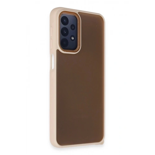 Durukar®  Samsung Galaxy A23 4G Kılıf Elegant Kapak - Pudra