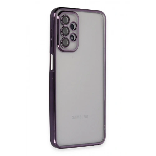 Durukar®  Samsung Galaxy A23 4G Kılıf  Lensli Silikon - Mor