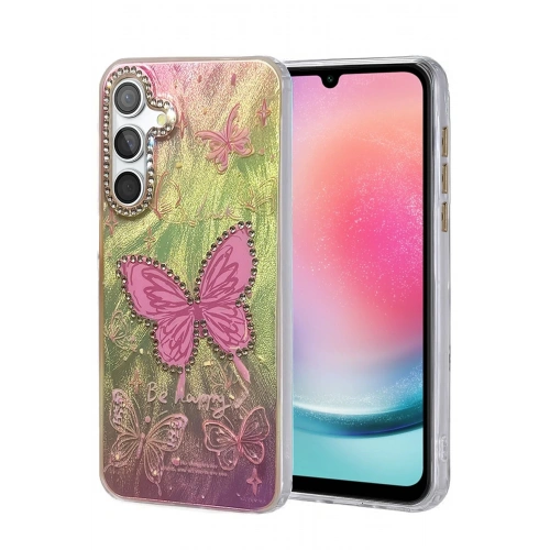 Durukar®  Samsung Galaxy A24 4G Kılıf Blade Aynalı Desenli Kapak - Desen 5
