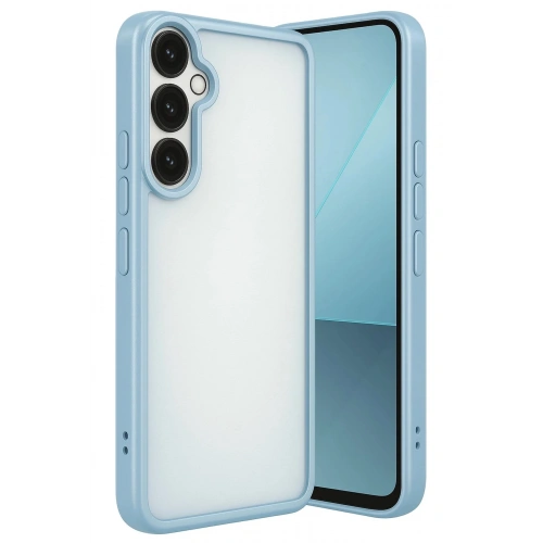 Durukar®  Samsung Galaxy A24 4G Prime Kılıf  Lensli Silikon - Açık Mavi