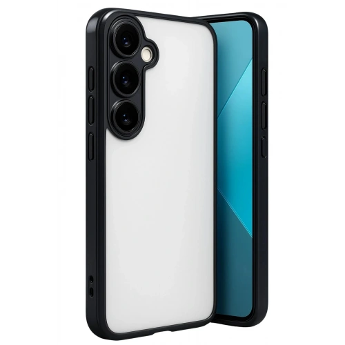 Durukar®  Samsung Galaxy A24 4G Prime Kılıf  Lensli Silikon - Siyah
