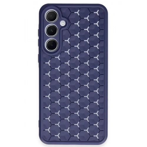 Durukar®  Samsung Galaxy A25 5G Kılıf Petek Silikon Kapak - Lacivert