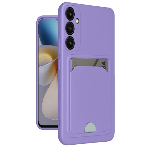 Durukar®  Samsung Galaxy A26 Kılıf Kelvin Kartvizitli Silikon - Lila