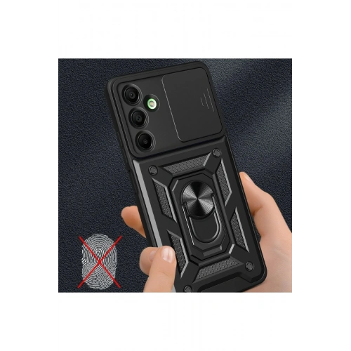 Durukar®  Samsung Galaxy A26 Kılıf Pars Lens Yüzüklü Silikon - Lacivert